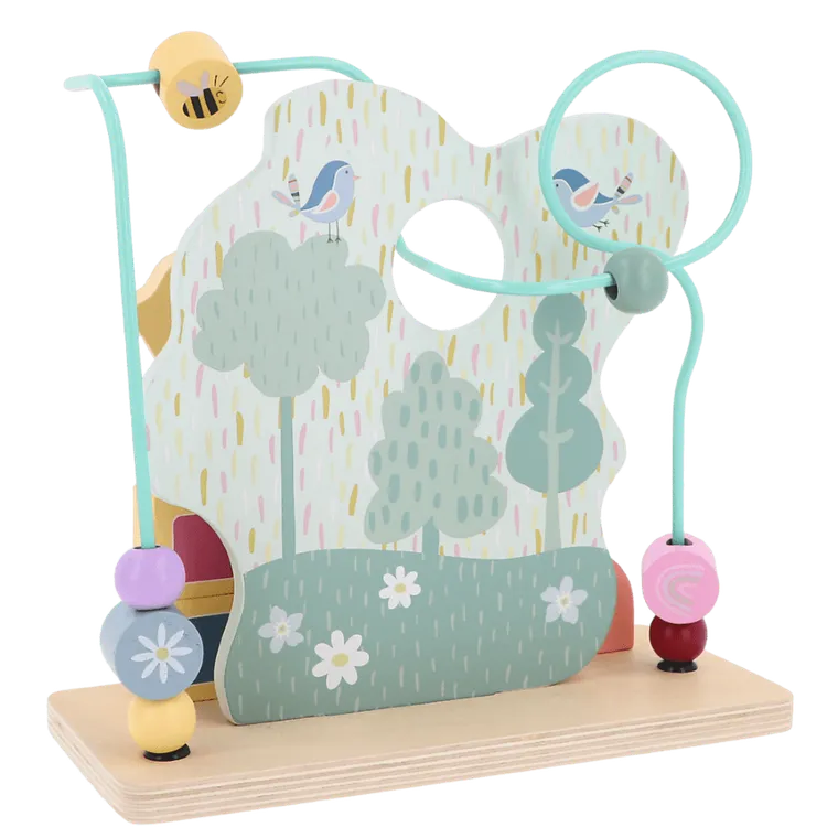 Trefl, Babies and the Bear, labirint cu bile din lemn, jucarie educativa