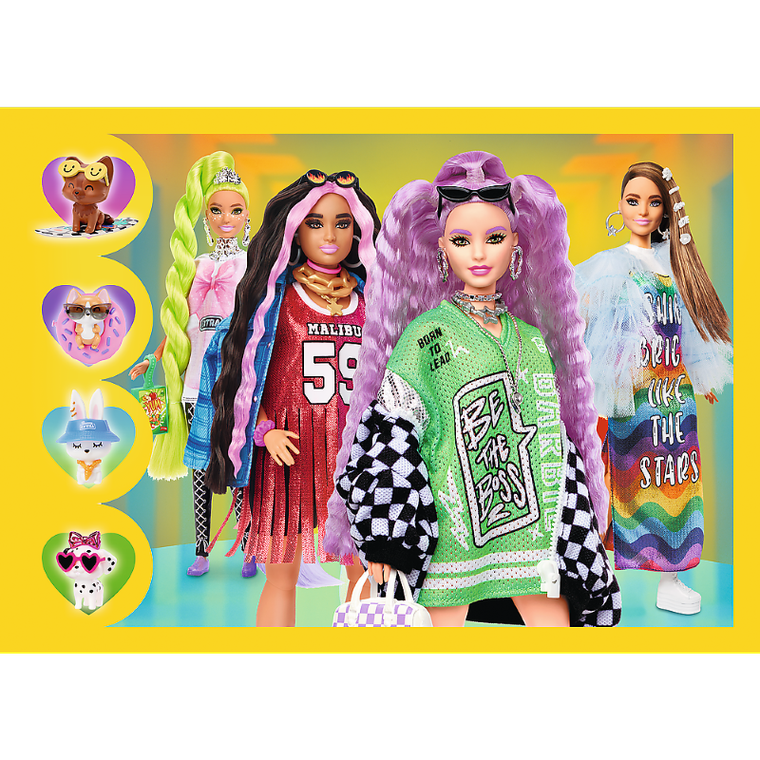 Trefl, Barbie, puzzle 4w1