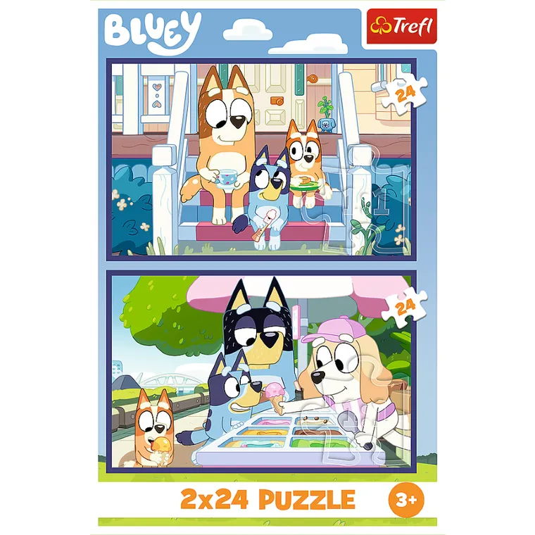 Trefl, Bluey, puzzle, 2-24 piese