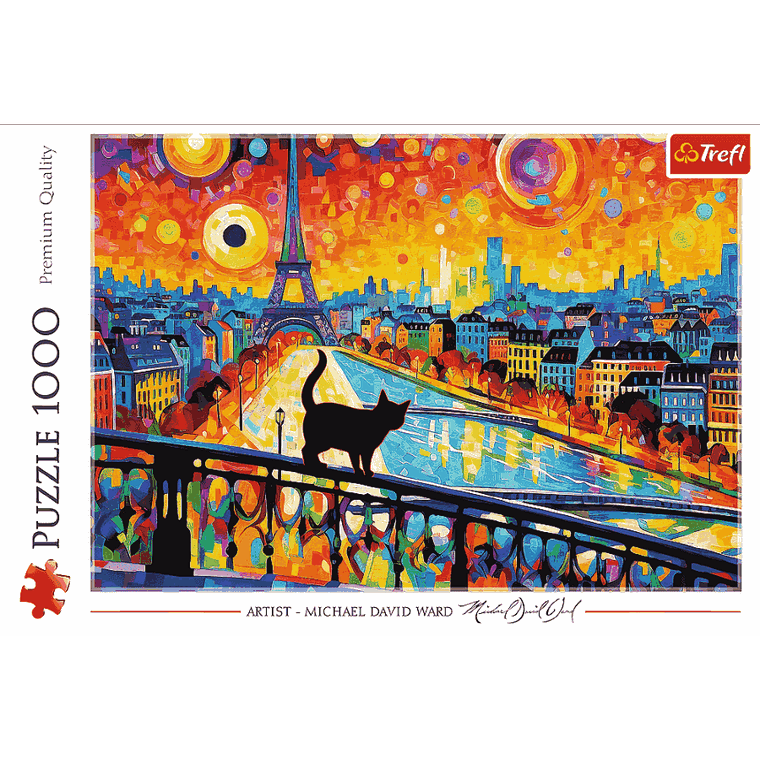 Trefl, Cat in Paris, Grateful Licensing with Fee, puzzle, 1000 piese