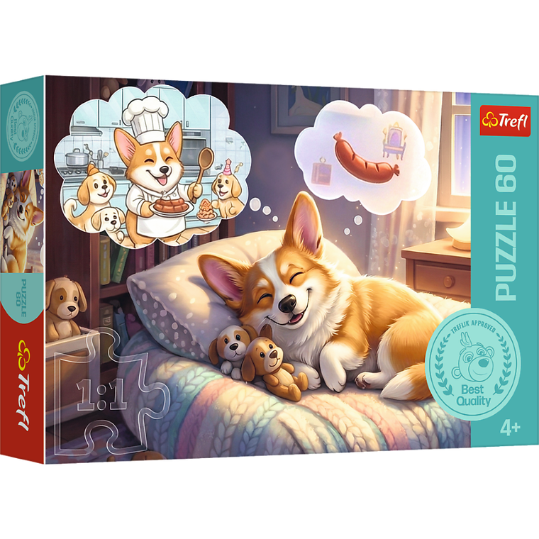 Trefl, Corgi, puzzle, 60 piese
