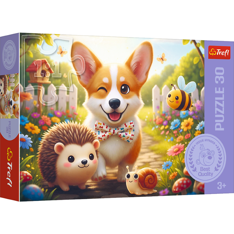 Trefl, Corgi's Day, puzzle, 30 piese