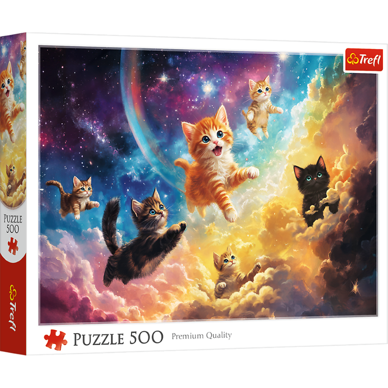 Trefl, Cosmic Kitties, puzzle, 500 piese