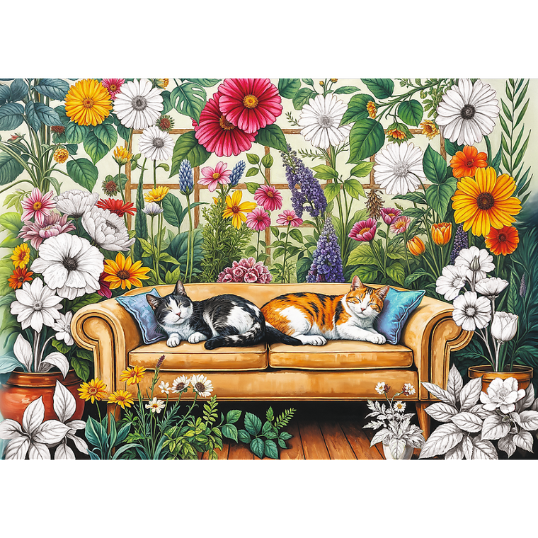 Trefl, Creative, Cats on the Sofa, puzzle, 500 piese
