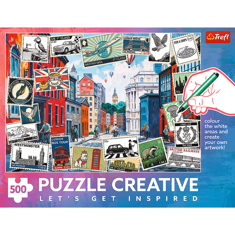Trefl, Creative, London, England, puzzle, 500 piese