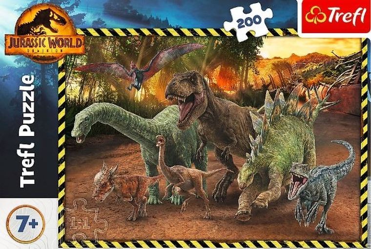 Trefl, Dinozauri din Jurassic Park, puzzle, 200 elemente