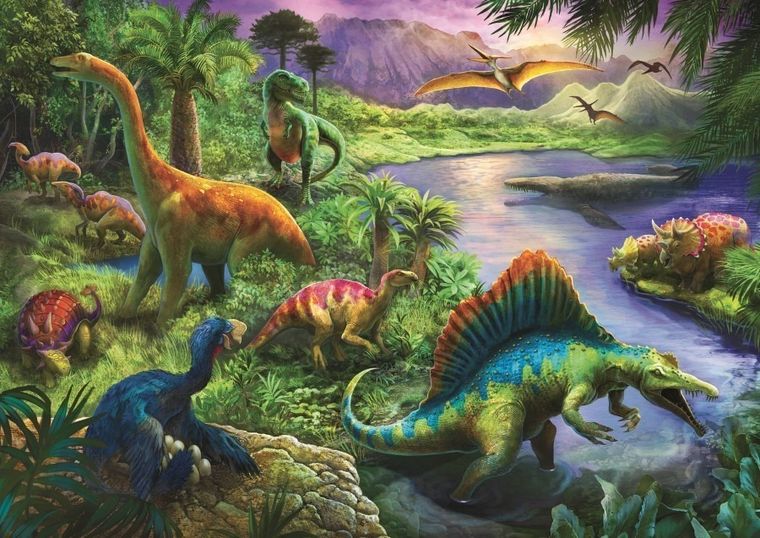 Trefl, Dinozauri pradatori, puzzle, 200 piese
