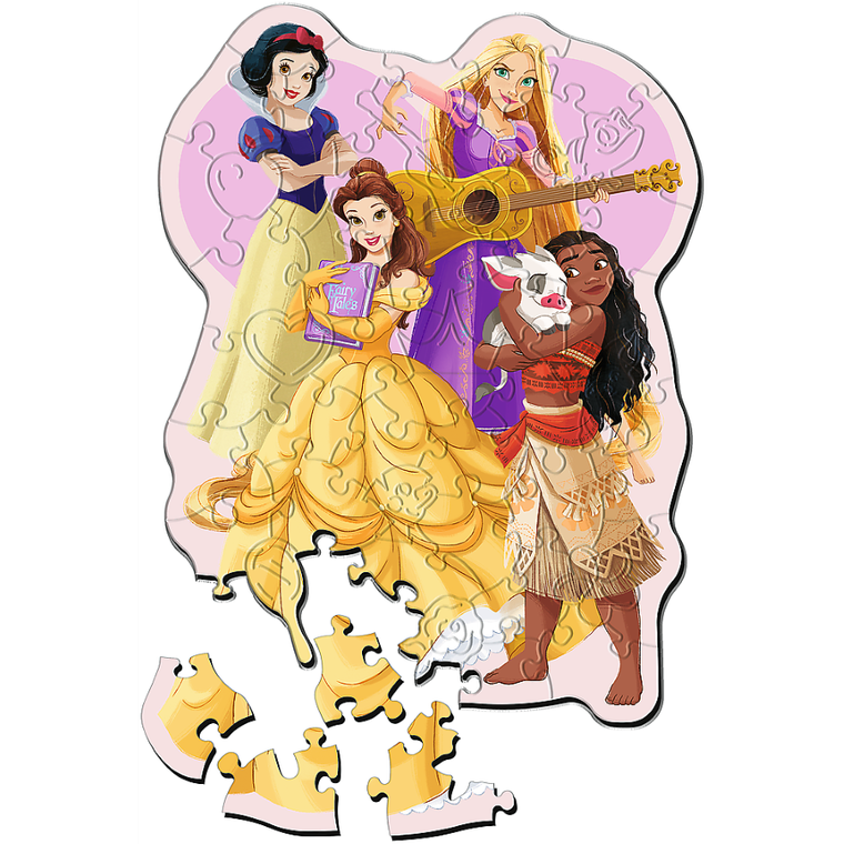 Trefl, Disney Princess, puzzle din lemn, 50 piese