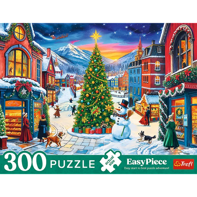 Trefl, EasyPiece, Christmas Town, puzzle, 300 piese