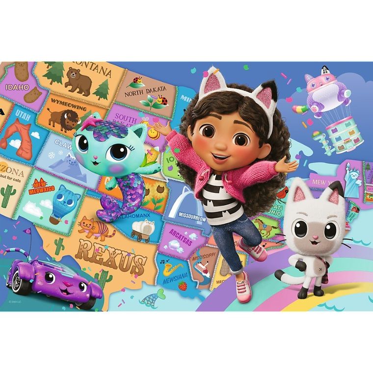 Trefl, Gabby's Dollhouse, puzzle, 100 piese