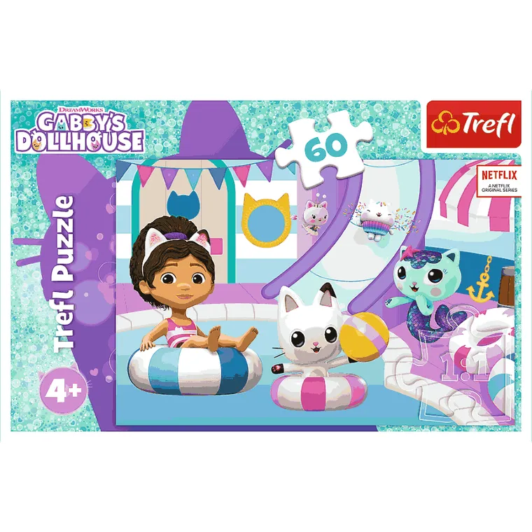 Trefl, Gabby's Dollhouse, puzzle, 60 piese