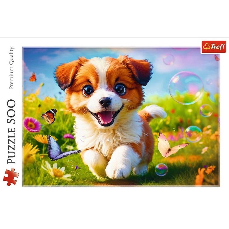 Trefl, Happy Puppy, puzzle, 500 piese