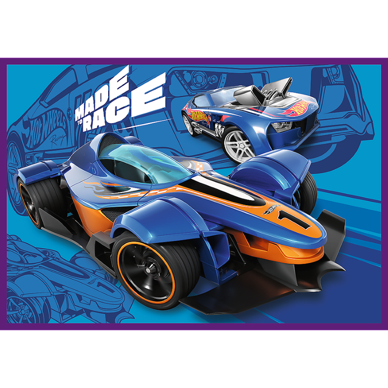 Trefl, Hot Wheels, Racing Cars, puzzle, 4-250 piese
