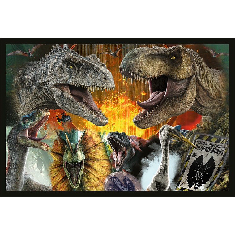 Trefl, Jurassic World, Prehistoric World, puzzle, 2-200 piese