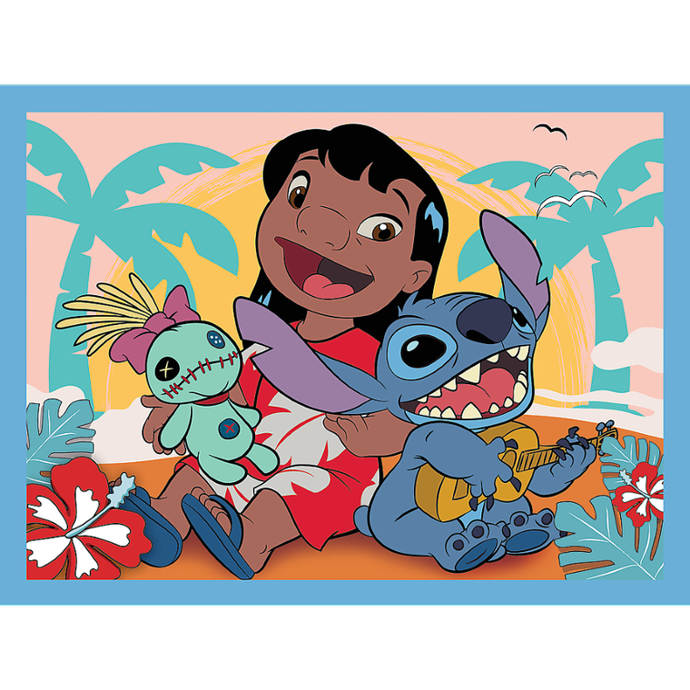 Trefl, Lilo si Stitch, puzzle, 2in1 + memos, 78 piese