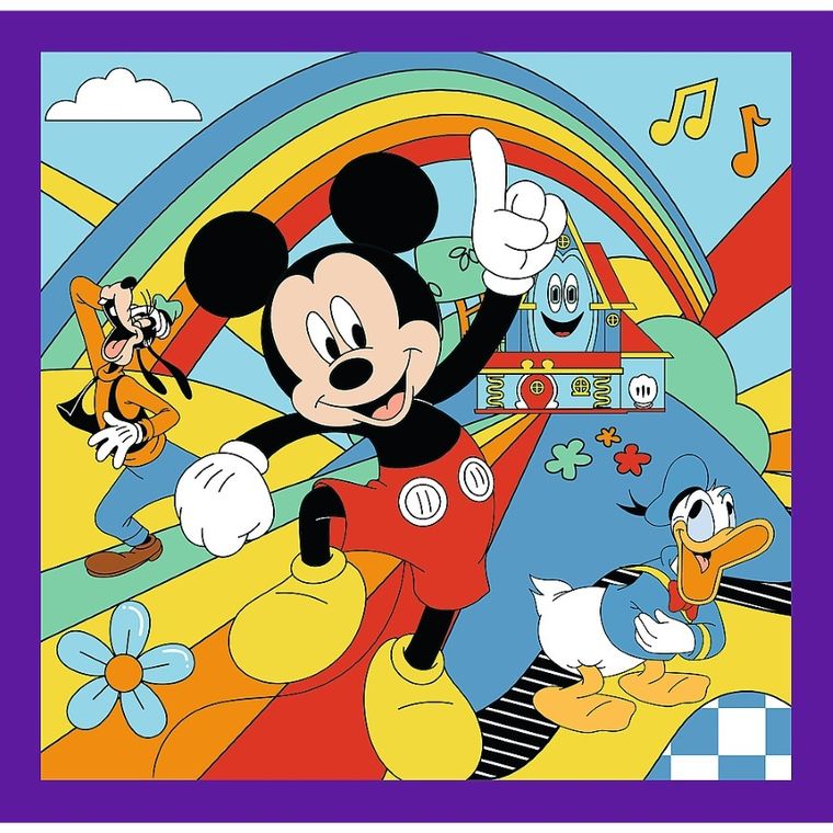 Trefl, Mickey Mouse, puzzle 3in1