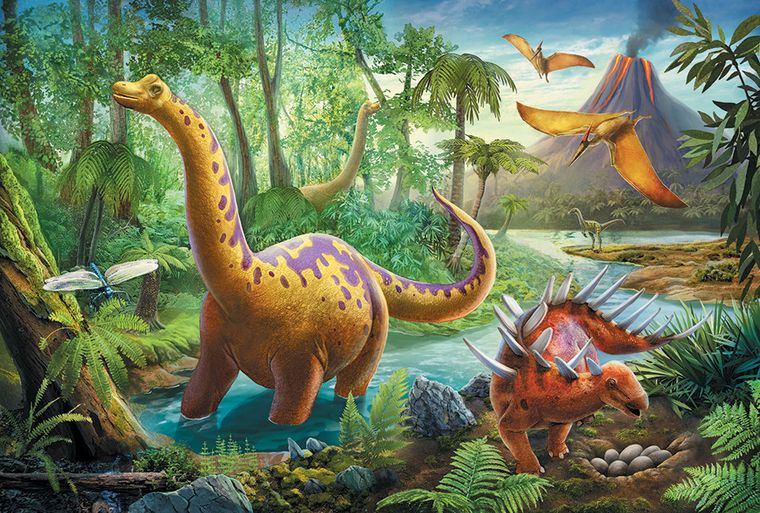 Trefl, Migratia dinozaurilor, puzzle, 60 piese