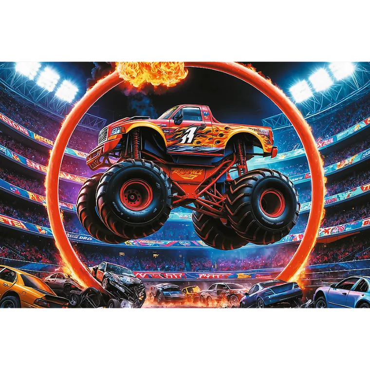 Trefl, Monster truck, puzzle, 60 piese