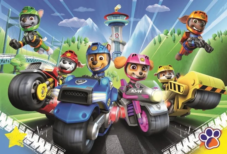 Trefl, Paw Patrol, Paw Patrol pe motociclete, puzzle, 100 piese