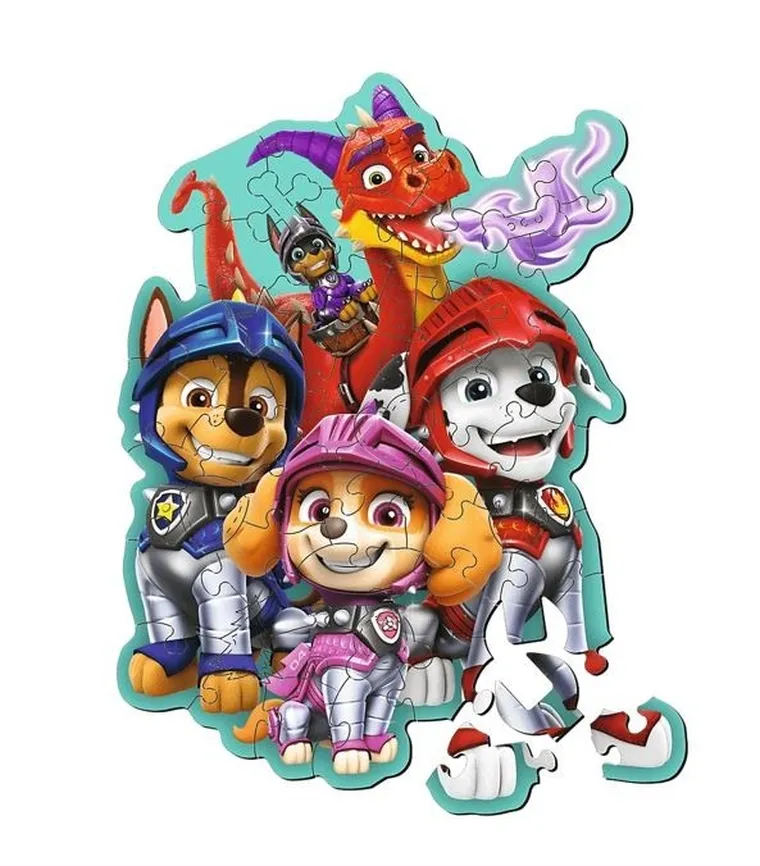 Trefl, Paw Patrol, puzzle din lemn, 50 piese