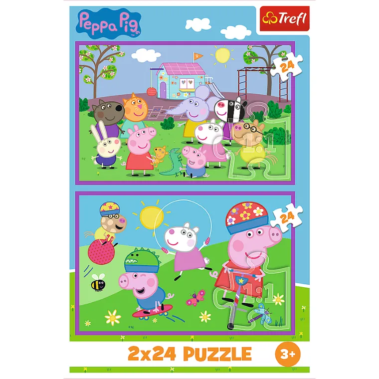 Trefl, Peppa Pig, puzzle, 2-24 piese