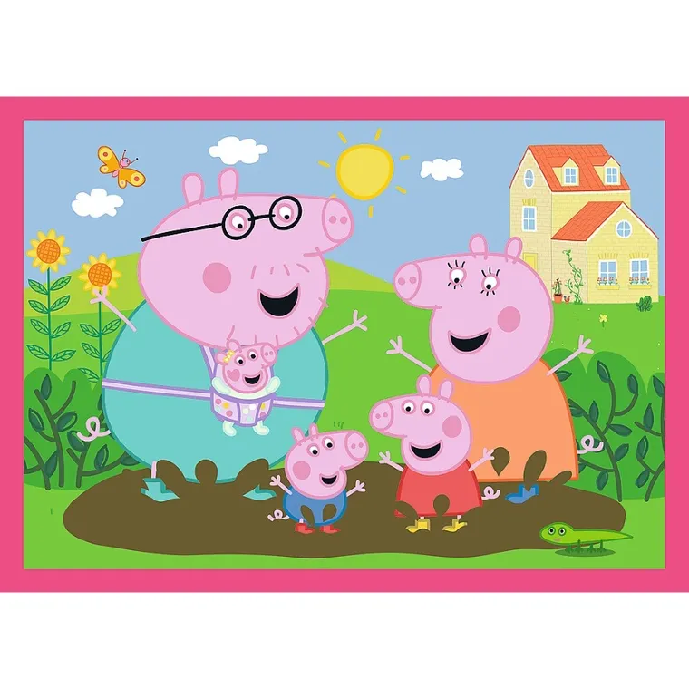 Trefl, Peppa Pig, puzzle 4in1