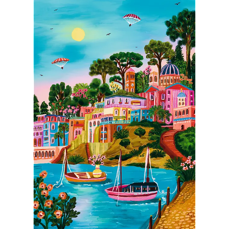 Trefl, Premium Plus, The Art of Colour, Siros, Greece, puzzle, 1000 piese