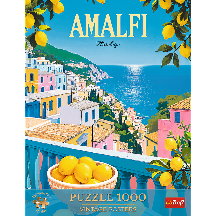 Trefl, Premium Plus, Vintage Poster, Amalfi, Italy, puzzle, 1000 piese