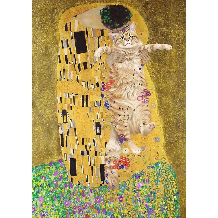 Trefl, Purrfect Kiss, puzzle, 1000 piese