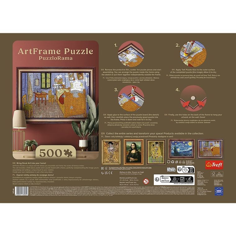 Trefl, PuzzloRama, Vincent's Bedroom in Arles, Vincent van Gogh, puzzle, 500 piese
