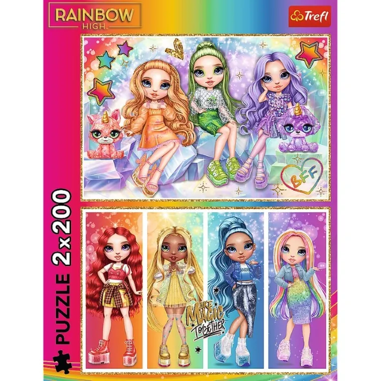 Trefl, Rainbow High, puzzle, 2-200 piese
