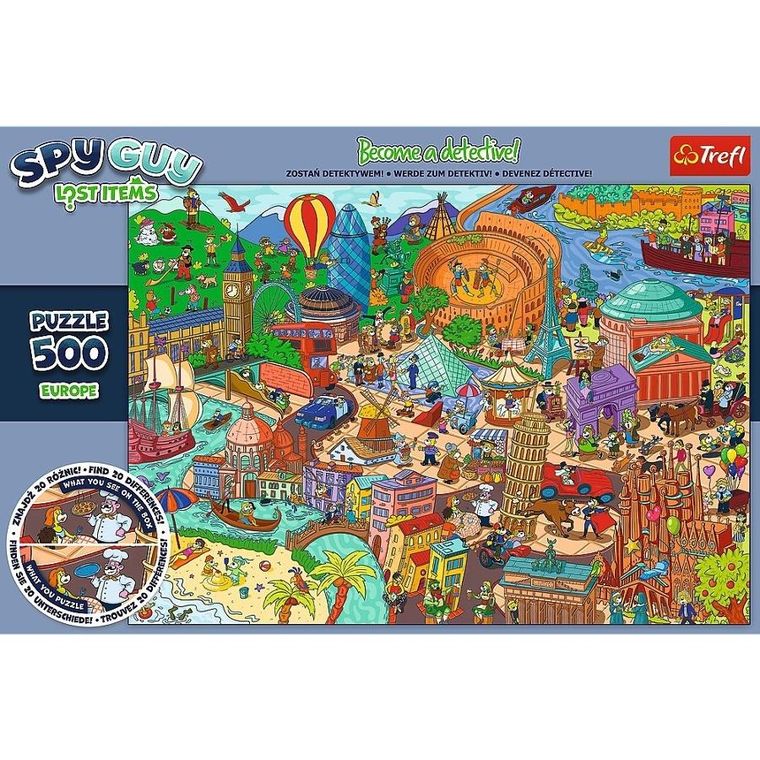 Trefl, Spy Guy, Lost Items, Europe, puzzle, 500 piese