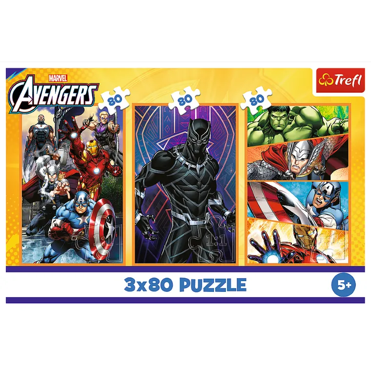 Trefl, The Avengers, puzzle, 3-80 piese