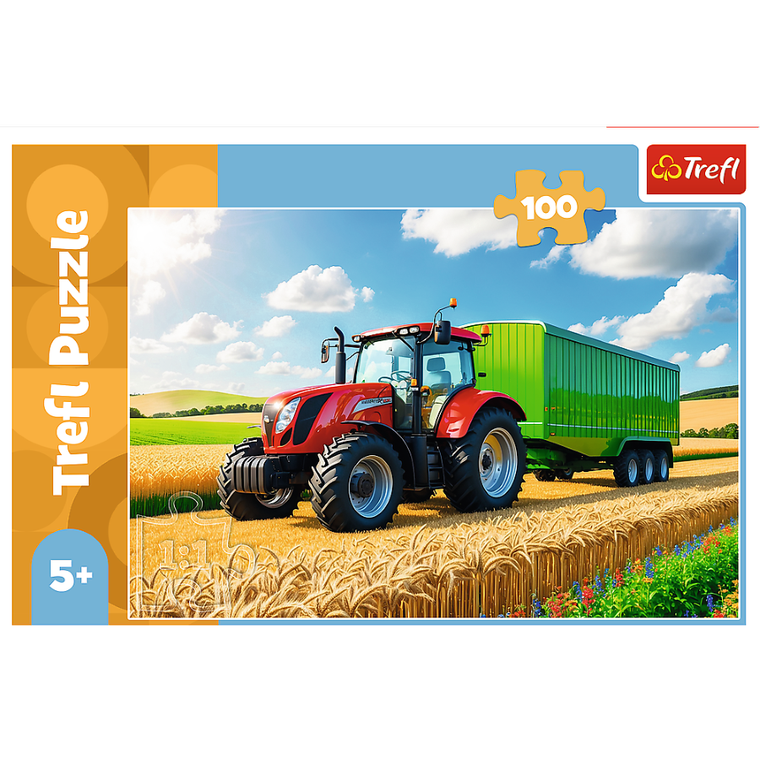 Trefl, Tractor, puzzle, 100 piese