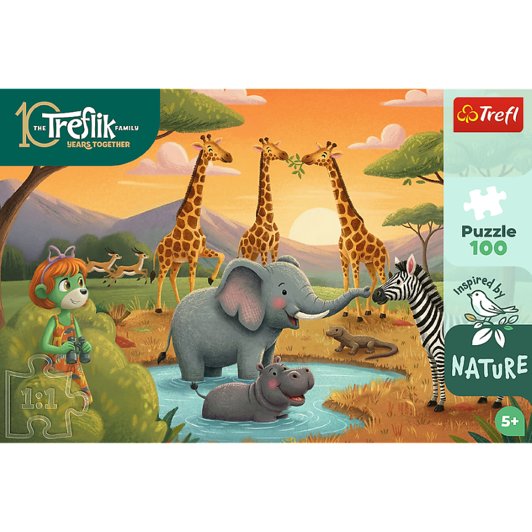Trefl, Trefliks, Inspired By Nature, Gasca vesela, puzzle, 100 piese