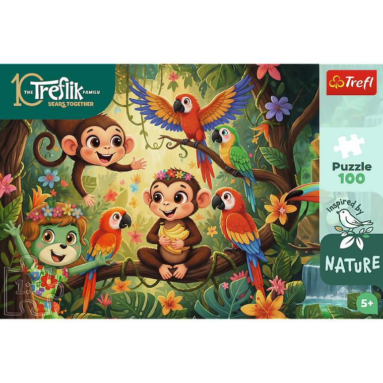 Trefl, Trefliks, Inspired By Nature, Maimutele, puzzle, 100 piese