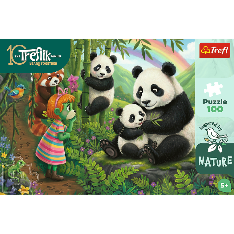 Trefl, Trefliks, Inspired By Nature, Pandas, puzzle, 100 piese