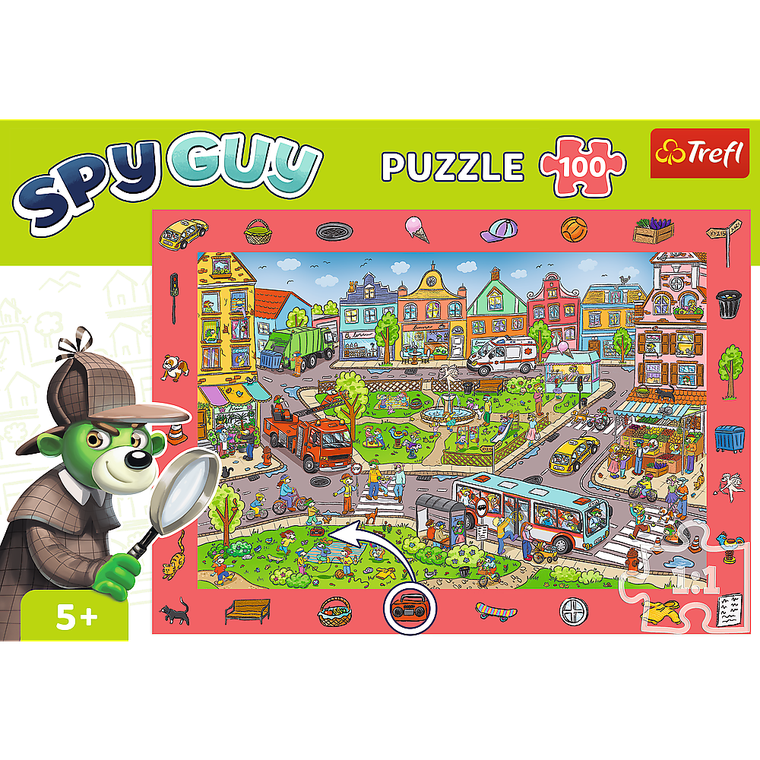 Trefl, Trefliks, Spy Guy, City, puzzle, 100 piese