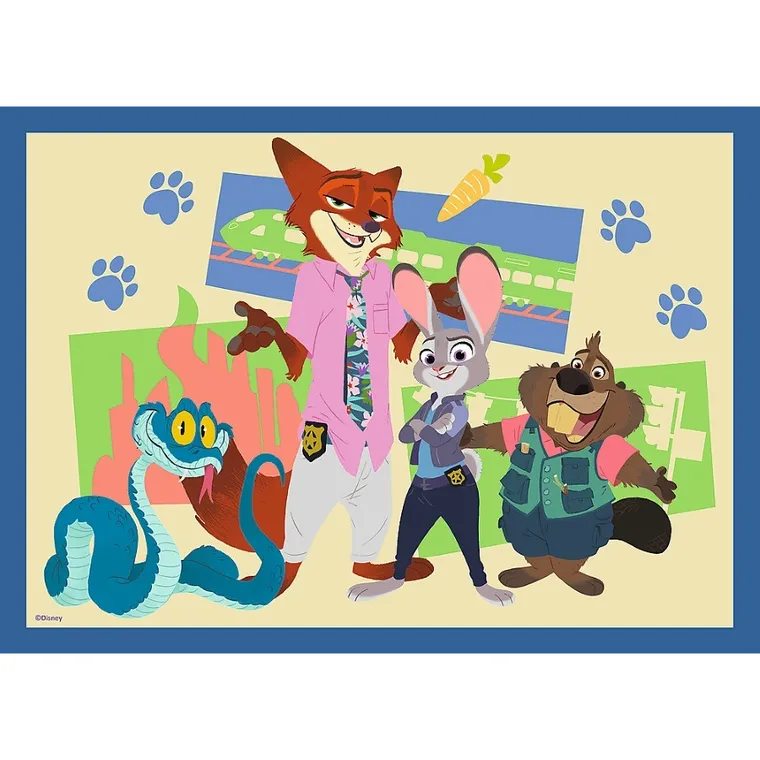 Trefl, Zootopia, puzzle 4in1