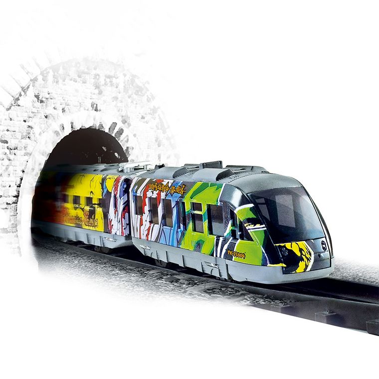 Tren, vehicul cu telecomanda, lumini si sunete, 51 elemente