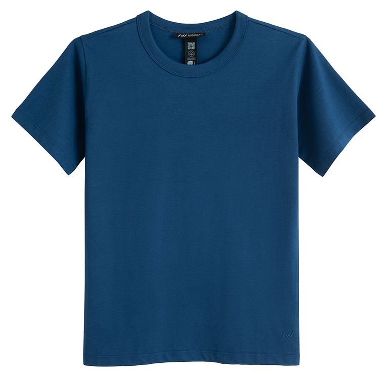 Tricou basic bleumarin din bumbac NOWEAR