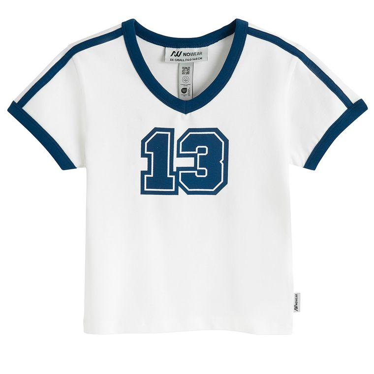 Tricou cu imprimeu si croiala slim NOWEAR