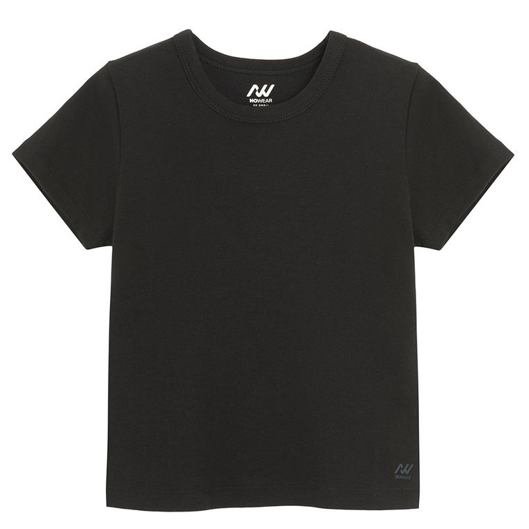 Tricou din bumbac cu croiala scurta NOWEAR