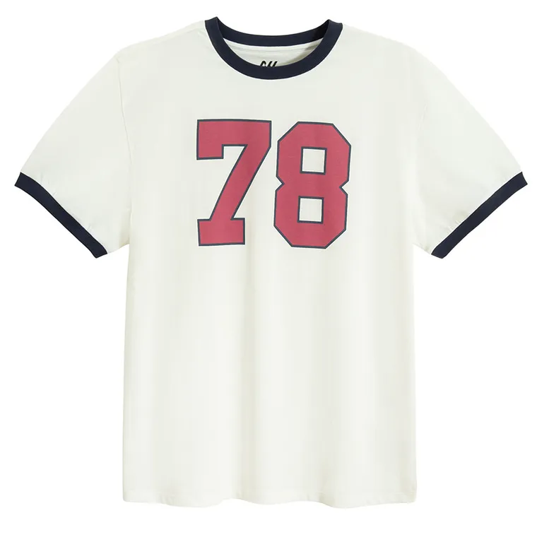 Tricou din bumbac cu imprimeu oversize NOWEAR