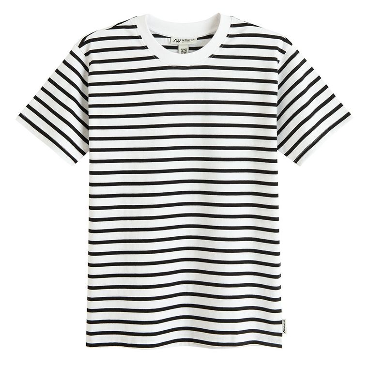 Tricou in dungi cu croiala relaxed NOWEAR