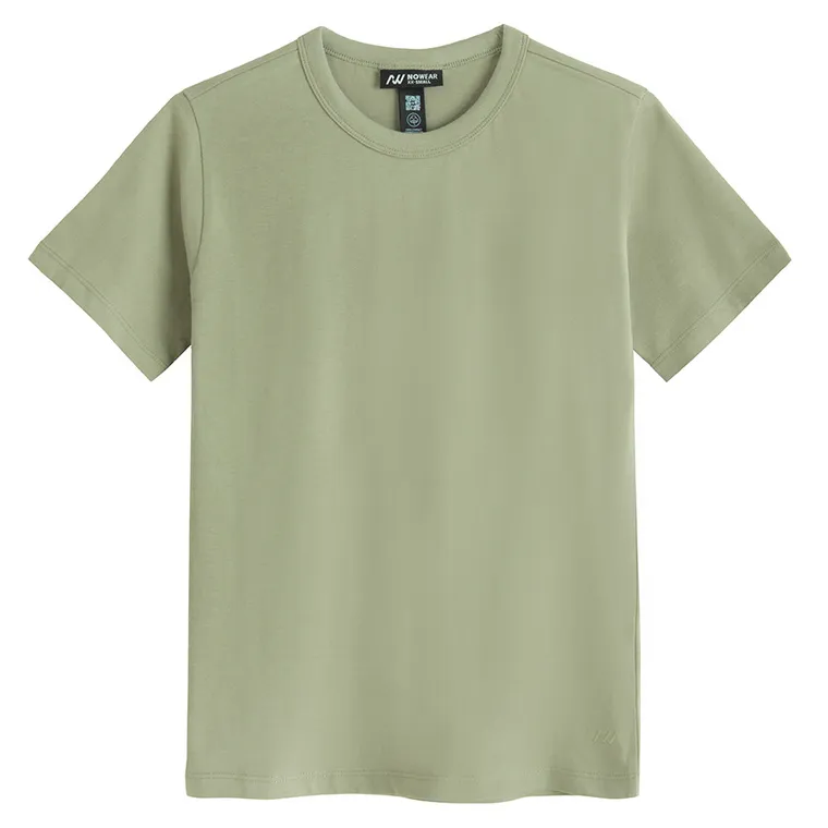 Tricou regular din bumbac pieptanat NOWEAR