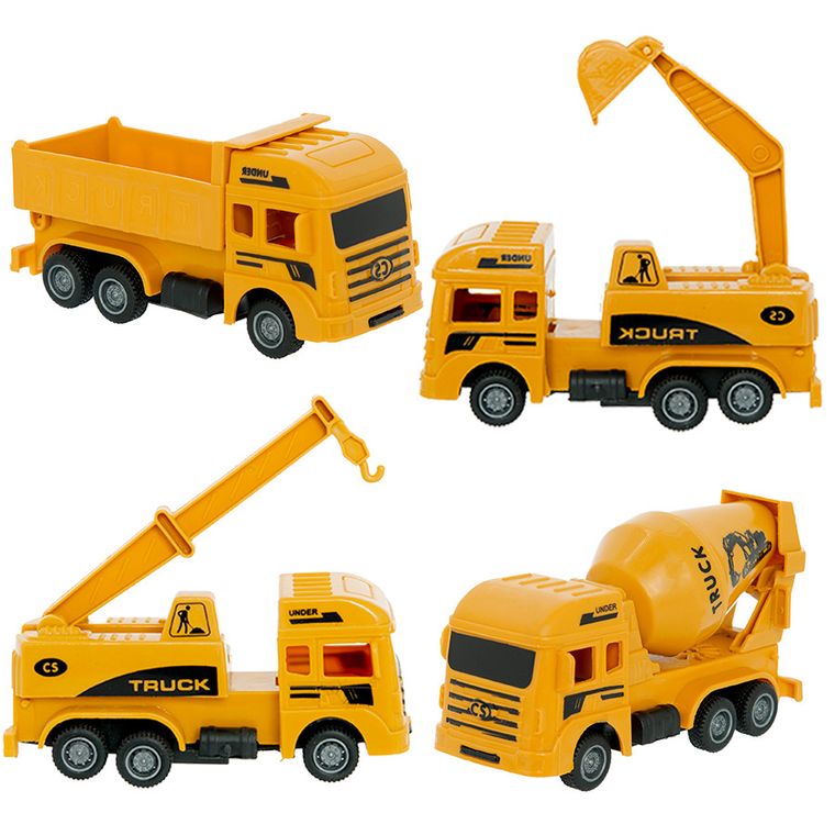 Truck, masinute de constructii, set de vehicule, 8 buc.