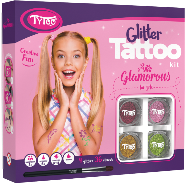 TyToo, tatuaje cu sclipici, set fermecator