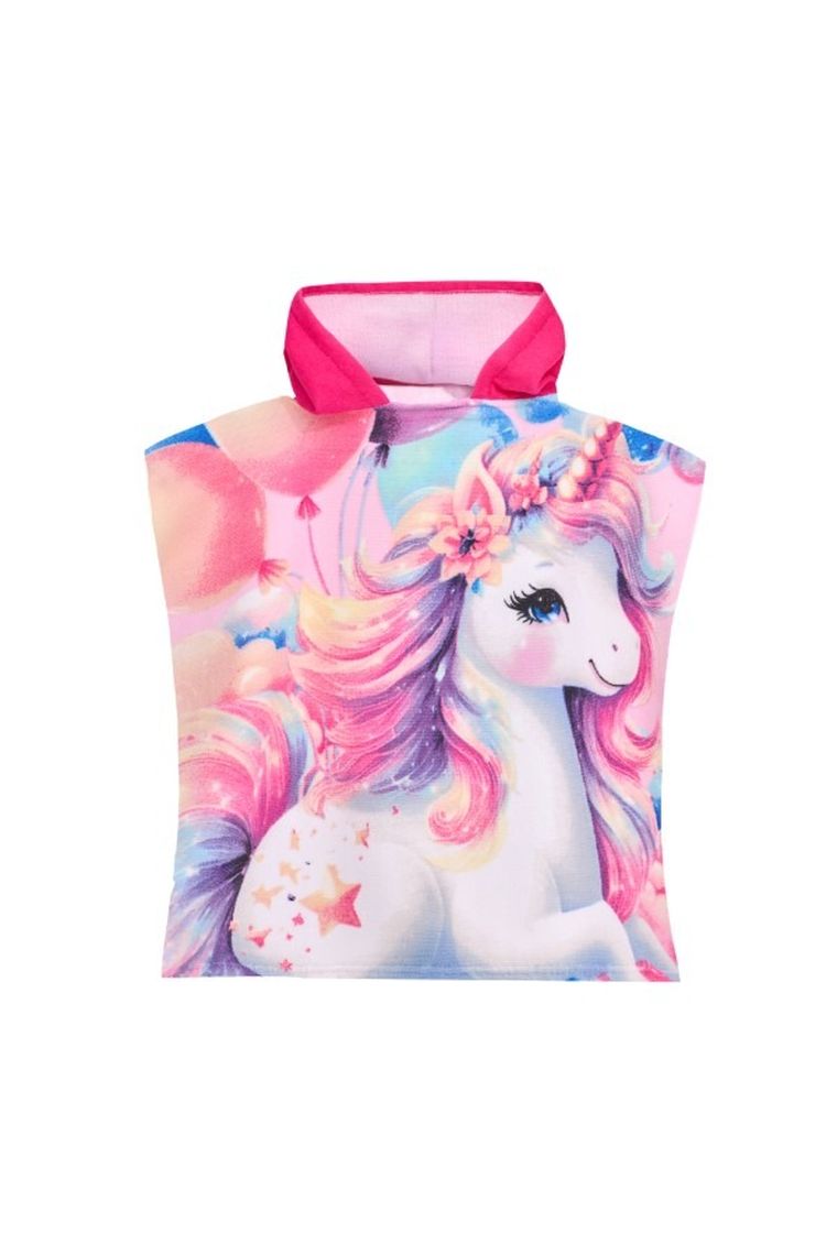 Unicorn, poncho de baie, roz, 50-100 cm