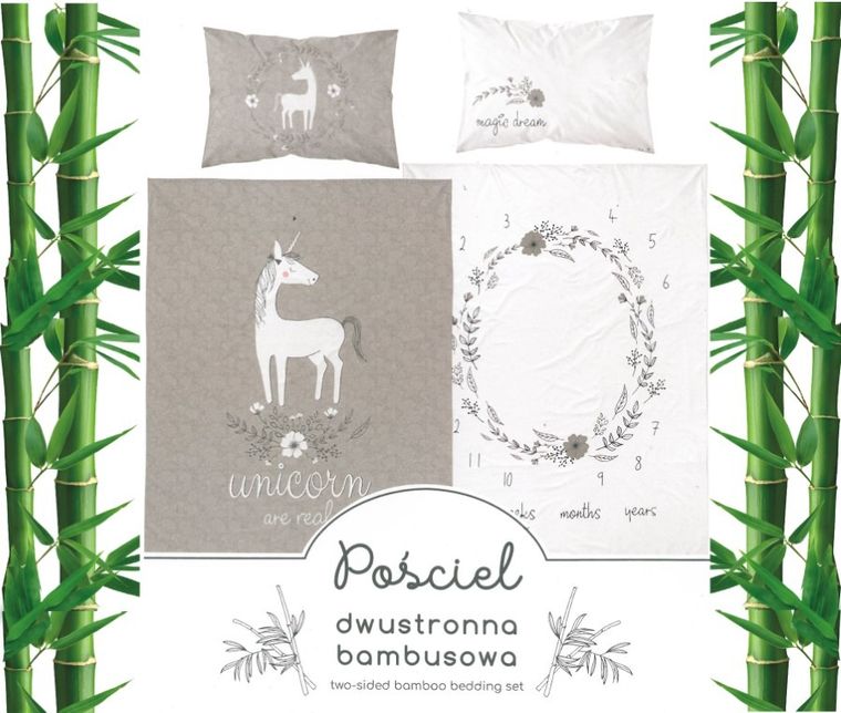 Unicorn, set lenjerie de pat single, 100-135 cm